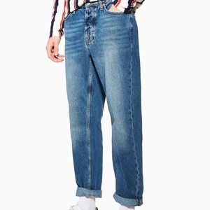 Topman Mid Wash Original Jeans, W32/ L30